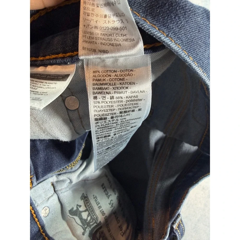 Levi's 512 Slim Taper Jeans Mens W32 L30 Blue Excellent Stretch Denim